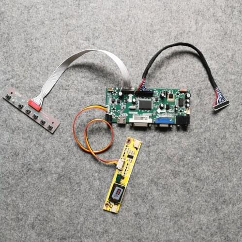 30-Pin LVDS LCD panel controller board VGA+DVI M.NT68676 Fit LTN170CT01/LTN154CT02/LP154WU2 matrix 1920*1200 DIY kit 2-CCFL