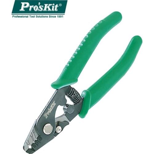 ProsKit 8PK-326 Professional Precision Tri-Hole Fiber Optic Stripper FTTP Optical Fiber Stripping Pliers Cutter Hand Tools