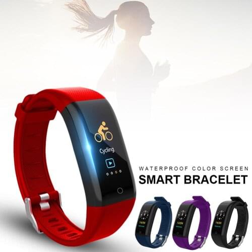 2020 New Smart Bracelet Waterproof Color Screen Multi-sports Bracelet Heart Rate Warning Fitness Tracker 4 Colors Wristband