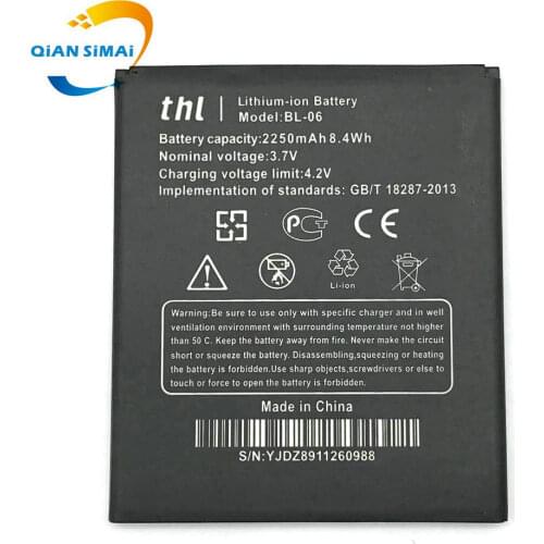BL-06 2250mAh Li-polymer Battery Replacement Rechargeable For THL T6S T6C T6 Pro Repair Parts - In Stock
