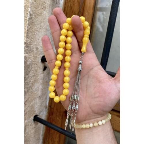 KADİM TESBİH Beirut Drop Amber Rosary Turkish handmade Islamic prayer beads