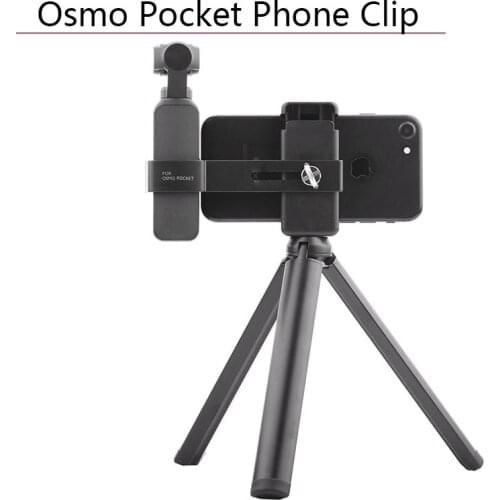 Phone Securing Clip Bracket Support stand Plastic Material with Metal Tripod Handheld Gimbal Accessories for DJI Osmo Pocket 2