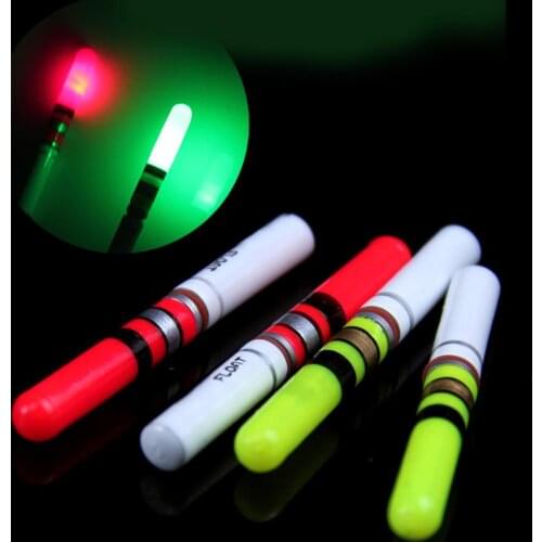 10Pcs green/red night fishing float, LED floating night fishing gear powered by CR322 battery