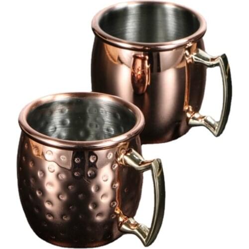 60ml Durable Metal Moscow Mule Cup Mini Espresso Mug Vodka Sake Shochu Shot Cup Practical Drinkware Wine Cup