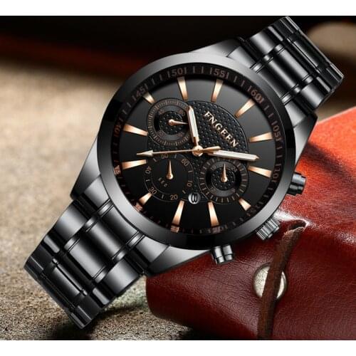 FNGEEN Top Brand Luxury Mens Watch Auto Date Luminous Watch Waterproof Sport Watches Men reloj hombre horloges mannen Clock