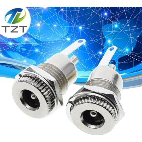 DC099 5.5 mm x 2.1mm DC Power Jack Socket Female Panel Mount Connector metal 5.5*2.1 5.5*2.5