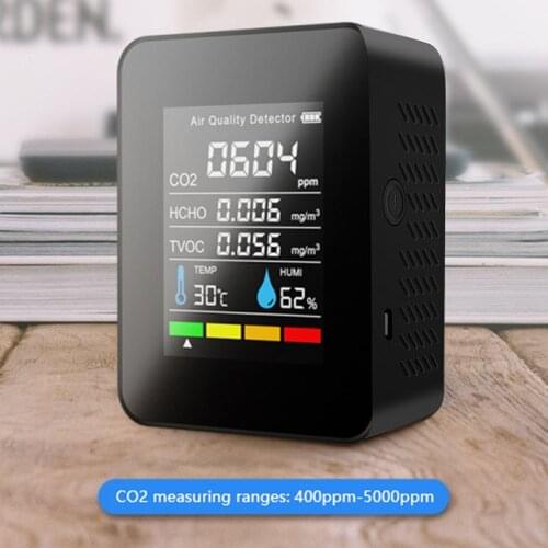 Carbon Dioxide Detector with Rechargeable Battery CO2 Meter for Medidor CO2 Air Quality Monitor CO2 Aire Messgerät CO2 Sensor
