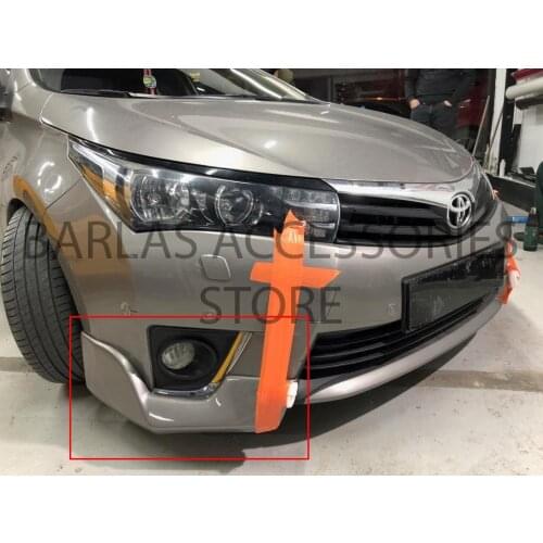 For Toyota Corolla Front Bumper Attachment 2 Pcs Fiber Unpainted 2013 2014 2015 2016