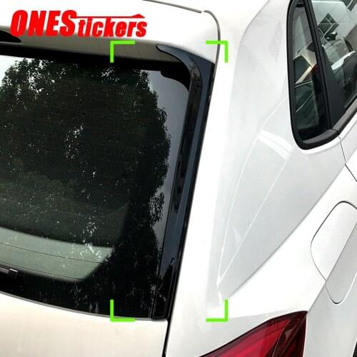 For Volkswagen VW Polo MK6 2019+ Car Exterior Accessories Rear Windshield Side Wing Spoiler Stickers Trim Cover Decoration Strip