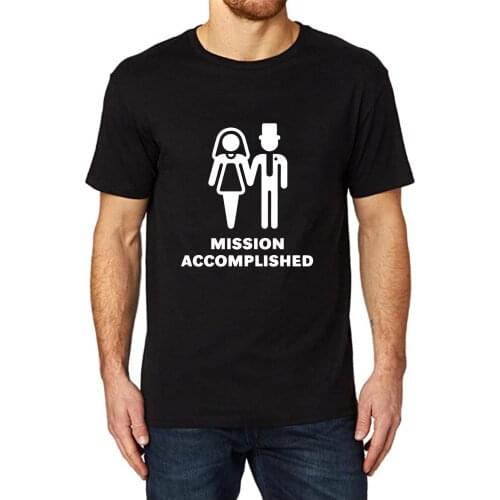 Lyprerazy Mens MISSION ACCOMPLISHED WEDDING Funny Printed T-Shirt