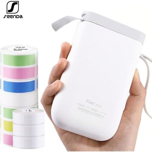 SeenDa Mini Portable Bluetooth Lable Printer Thermal Label Printer Home Office Printer Name Price Sticker Printer for Mobile