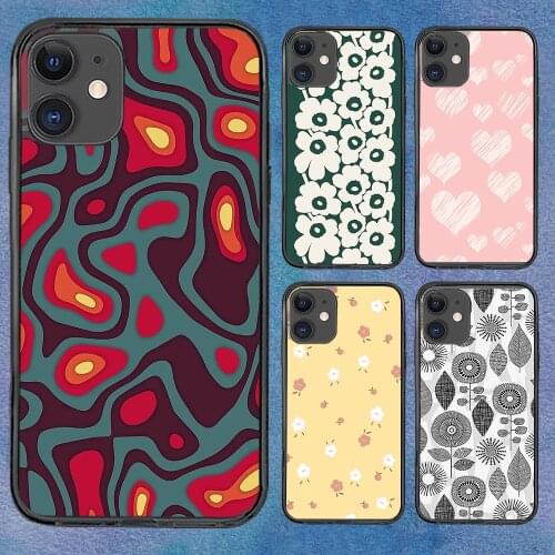 Flower Texture Fashion Phone Case For Iphone 11 6 Mini Pro XS Max X XR 7 12 Plus Soft TPU Cover 12Pro 11Pro 12Mini