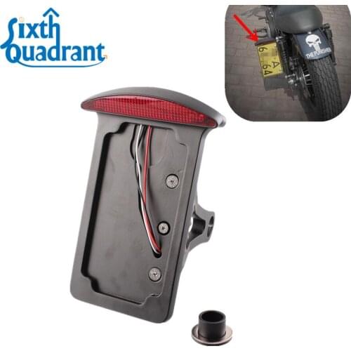 Motorcycle Side Mount License with Plate Led Tail Light Bracket for Motorcycle Complete Custom Application
