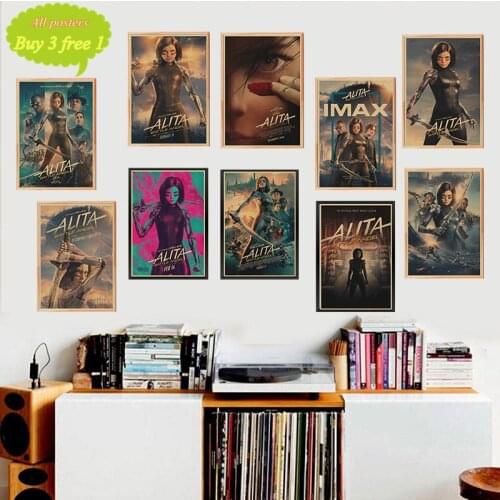 Science fiction Alita: Battle Angel Wall Stickers Kraft Paper Prints Clear Image Home Decoration Livingroom Bedroom Home