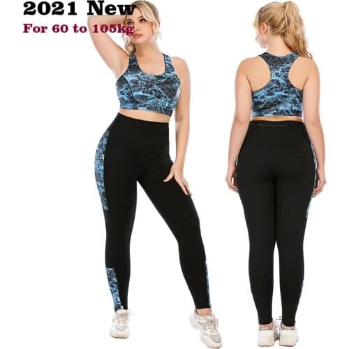 2021 New Sportswear Women Plus Size Yoga Gym Fitness Suits Sportsuits For Female Tracksuit Sport Running Sets Wear Big Large