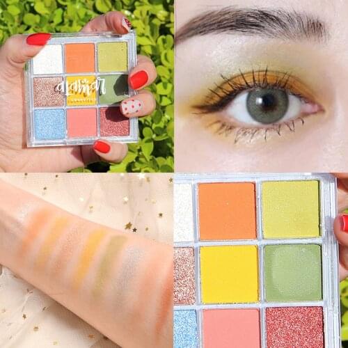 Maiden 9 Color Glitter Eyeshadow Palette, Waterproof and Durable Eyeshadow Palette Wholesale for Female Eyes Makeup Palette