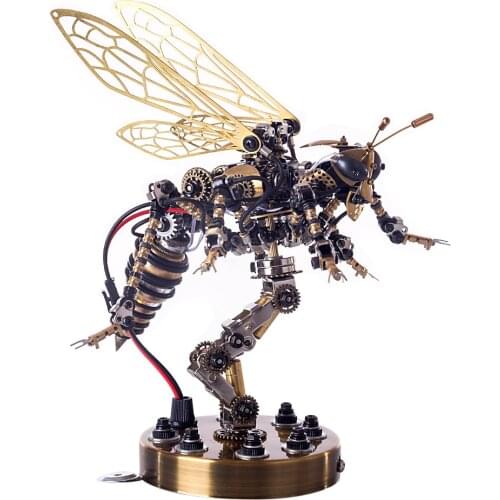 Dr. Engine 3D Stainless Steel Insects Puzzle Model Kit DIY Mechanical Wasp Assembled Model Building Kit Jigsaw Crafts Golden