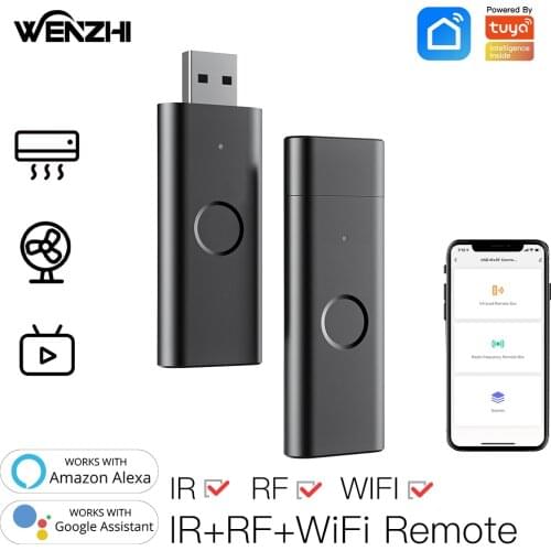 Wifi IR RF Remote Control Universal Go Wireless USB Infrared For TV DVD Fan Tuya Smart Life Alexa Google Home Automation Moes
