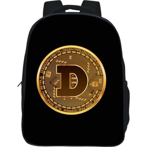 Dogecoin Backpack Children Bags Unisex Travel Rucksack Fashion Knapsack Boys Girls School Bags Students Cartoons Casual Mochila