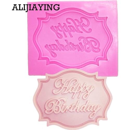 Happy Birthday Letter Form Silicone Mold For Baking Molds For Chocolate For Candle Molds For Clay Sugar Kitchen Cake Tools