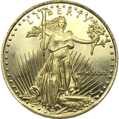 United States 25 Dollar America Eagle Bullion Coin 1989 Brass Metal Commemorative Gold Coin Copy Coin