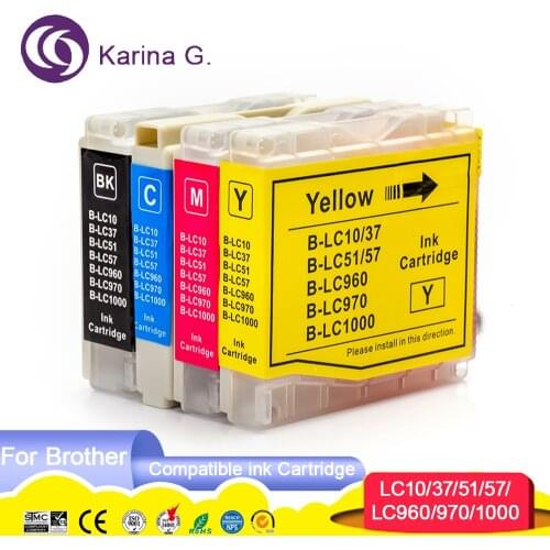 Compatible Ink Cartridge for LC10 LC37 LC51 LC57 LC960 LC970 LC1000 Suit For Brother DCP-130C DCP-135C MFC-235C MFC-240C etc