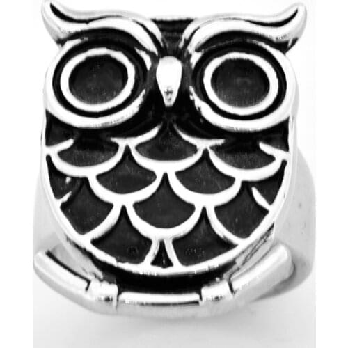 FANSSTEEL Stainless Steel Jewelry Bird Owl Ring FSR09W93