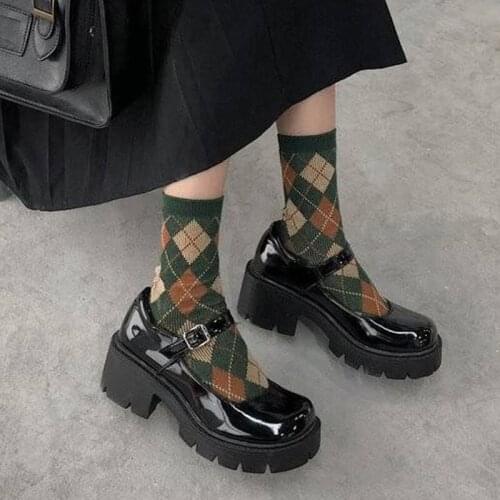 Womens Platform Uniform Shoes Free Shipping Japanese Mary Jane Lolita cake Thick Heel Retro Shoes Ready Stock