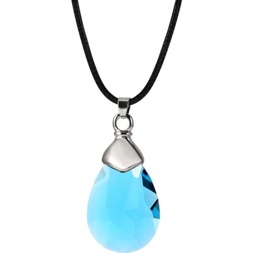 Sword Art Online SAO Yuis Heart Blue Crystal Pendant Necklace Movie Anime Jewelry Choker Necklace Party Cosplay Accessories