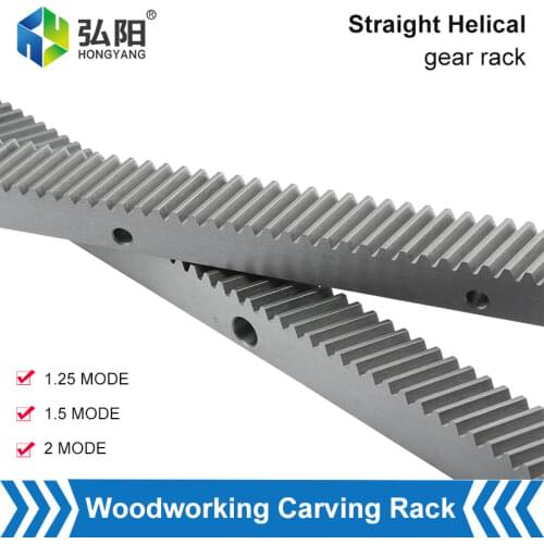 1.25Mod 1.5Mod 2Mod Gear Drive Spur Rack Right Tooth 45# Steel Drive CNC Machine Tool Worm Gear Rack Linear Guide