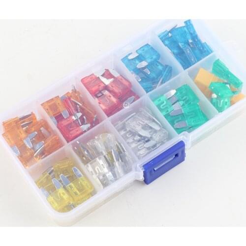 120PCS Auto Car Fuse Box 5A,10A,15A,20A,25A,30A Fuses Combination Set