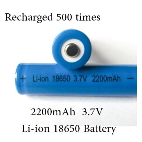 Dinto 2pcs 18650 Battery 2200mAh 3.7V Lithium Li-ion Rechargeable Batteries for Powerbank LED Flashlight Laser Pen