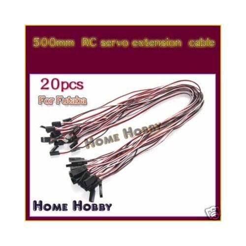 20 x 500mm 50cm Servo Extension Lead Wire Cable Futaba