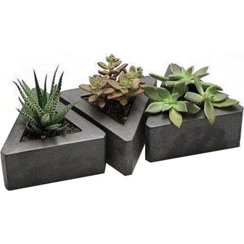 Silicone Flower Pot Concrete Mold Handmade DIY 3D Cement Succulent Flower Pot Silicone Mold Concrete Bottle Planter Mould