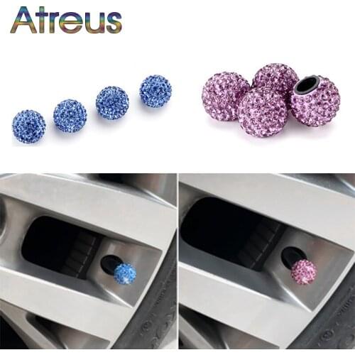 4Pcs Car Styling Diamond Shining Dustproof Car Tire Valve Caps for Opel Insignia VW Golf 4 7 5 6 MK4 Peugeot 206 207 208 508 407