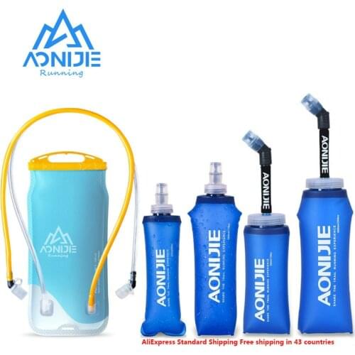 AONIJIE 2020 New Foldable Silicone Water Bottle Outdoors Traveling Sport Running Cycling Kettle Healthy Soft Material 250- 600ML