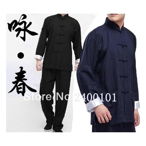Free Shipping Wing Chun Uniform Bruce Lee Fist of Fury Kung Fu Clothing Tai Chi Martial Art Suit Wushu Clothes