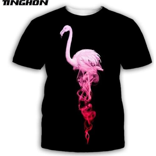 Flamingo 3D Printed T Shirt Funny Short Sleeve T-shirt Men Fashion Cute Animal Outwear tee shirts tops XS 6XL 7XL 04