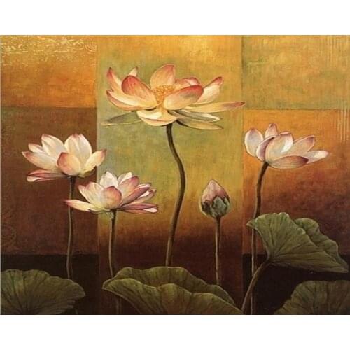 Flowers a Lotus Picture Home Decoration painting Cat Animalposter mural family bedroom wall decoration No Frame