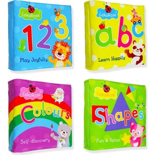 Baby Cloth Book Newborn Infant English Books Early Education Quiet Book 0 -12 Month Enlightenment Educational Toys Learning