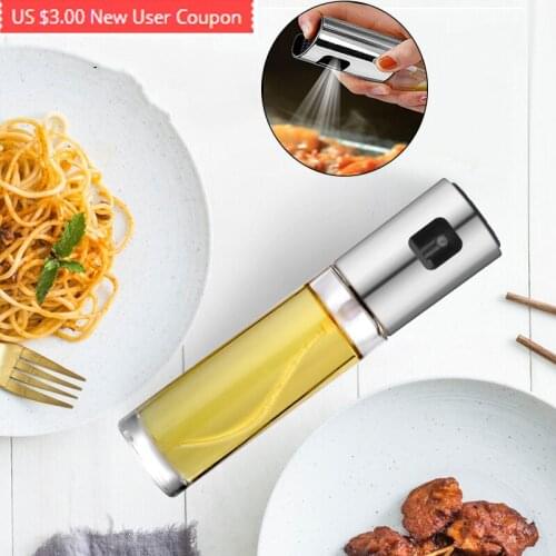 Kitchen Stainless Steel Olive Oil Sprayer Bottle Pump Oil Pot Leak-proof Grill BBQ Sprayer Oil Dispenser BBQ Cookwaresalad Tools
