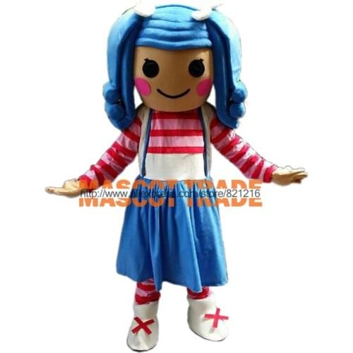 Lalaloopsy Mascot Costume Adult Size Cartoon Halloween Mascot costume Party Fancy Dress Outfit