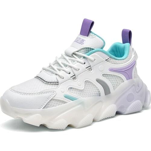 Summer New Style Women Shoes Students Breathable Mesh Ladies Platform Sports Shoes Female Chunky Sneakers Fashion Casual Shoes