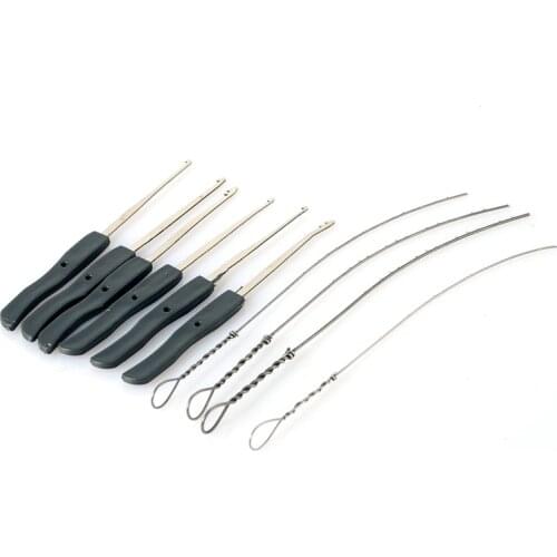 10pcs Lock Pick Set Broken Key Extractor Set Locksmith Hand Tool Key Remove Removal Hooks Lock Kit Furniture