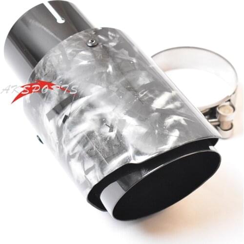 1 PC New Car Style Forged Fiber Carbon Stainless Steel Black Muffler PIpe Glossy Exhaust Muffler Tip For E63 E90