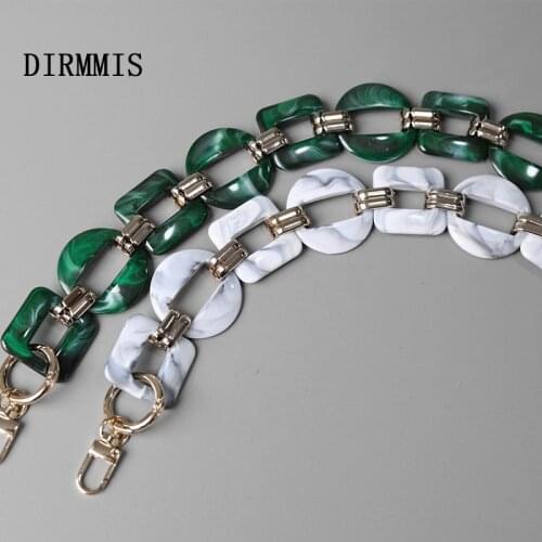 New Fashion Woman Handbag Accessory Chain Detachable Replacement White Green Strap Women Shoulder DIY Resin Bag Cute Chain