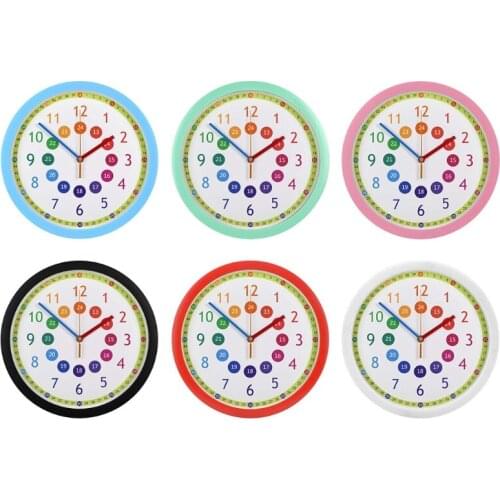 New Mute Wall Clock Simple Style Creative Cartoon Digital Wall Clock Nursery Decor