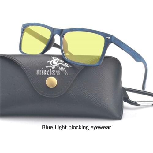 2020 New Prescription Glasses Frame Anti Blue Light Blocking Filter Men Women Retro Ultralight Mens Wood Grain Read Goggles NX