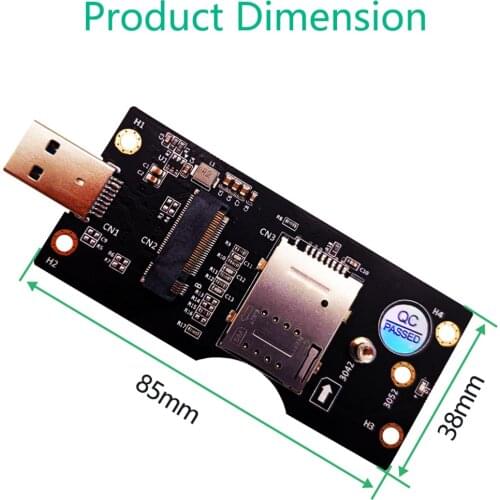 XT-XINTE for NGFF M.2 Key B to USB 3.0 Adapter Converter Card Board Module PC Desktop Add on Card with SIM Card Slot Computer
