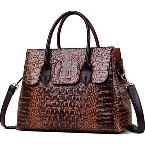 Crocodile Print Luxury Womens Purses Brand Handbags For Ladies 2021 New Large Quality Shoulder Crossbody Bags Designer Tote Bag